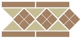 Бордюр Top Cer Border LISBON-1 with 1 strip (Tr.03 Dots 04 Strips 04) 28х15