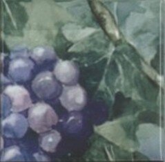 Панно Absolut Keramika Monocolor Composicion Acuarela Uvas 20х40