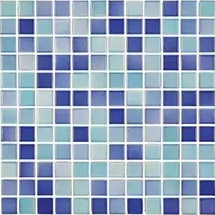Мозаика Serapool VC.2.01.1412 Versicolor Mosaic Turkuoise-Dark Blue 2,5x2,5 30x30