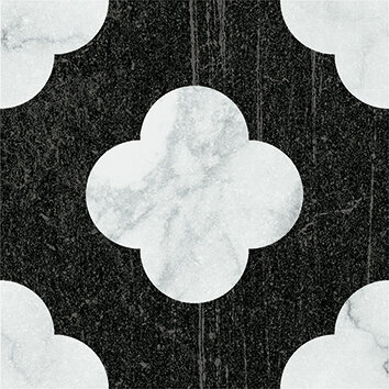 Керамогранит 41ZERO42 4101200 Dandy Pin Black White 18,6x18,6