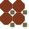 Керамогранит Metlah.Store M6131/6702/7112 Октагон красный / Квадрат зеленый / Треугольник белый на сетке 320x320