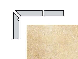 Interbau Плинтус ступени 044 Allgau левый 31x7.3