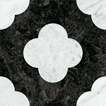 Керамогранит 41ZERO42 4101200 Dandy Pin Black White 18,6x18,6