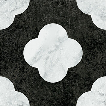 Керамогранит 41ZERO42 4101200 Dandy Pin Black White 18,6x18,6