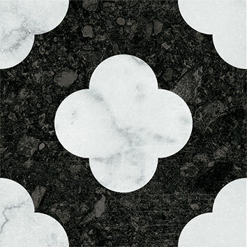 Керамогранит 41ZERO42 4101200 Dandy Pin Black White 18,6x18,6