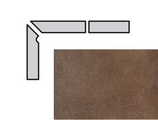 Interbau Плинтус ступени 045 Engadin левый 31x7.3