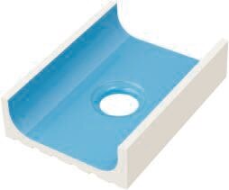 Декоративная вставка Serapool K521 Переливной водоотводный канал со сливом Light Blue 18,5x24,5