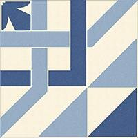 Декор Winckelmans 100E023D101 ENC 23 White (D.Blue, L.Blue) 10x10