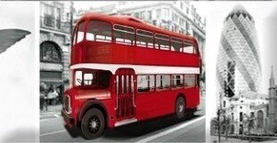 Панно Absolut Keramika Monocolor Composicion London Calling B 15х22.5
