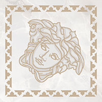 Декоративная вставка Versace 262590 Tozzetto greca Onice Bianco 10x10