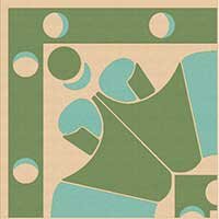 Декор Winckelmans 100E024A203 ENC 24A Ivory (Green L.Blue) 10x10