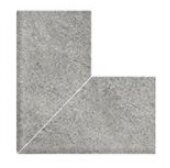 Бордюр Serapool Наружный угол 90° Pool Garden Grey Flat Handle 25x25