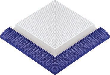 Бордюр Serapool 47207 Наружный угол с сетчатой поверхностью L Cobalt 24,5x24,5