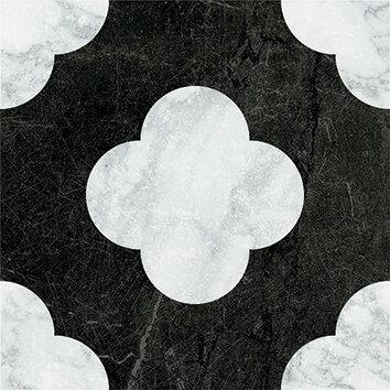 Керамогранит 41ZERO42 4101200 Dandy Pin Black White 18,6x18,6