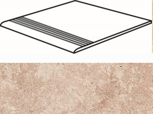 Ступень Casalgrande Padana Marte Naturale Rosa Portogallo Gradino 40x40