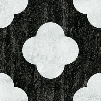 Керамогранит 41ZERO42 4101200 Dandy Pin Black White 18,6x18,6