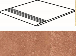 Ступень Casalgrande Padana Marte Levigato Rosso Soraya Gradino 30x30