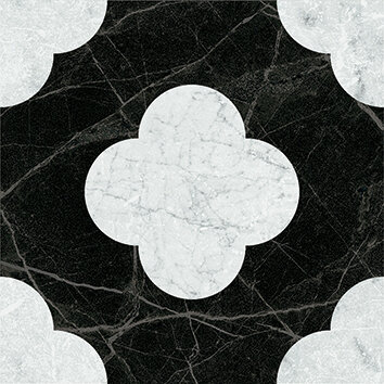 Керамогранит 41ZERO42 4101200 Dandy Pin Black White 18,6x18,6
