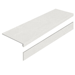 Staro Ступень L Basaltina Bianco AS с подступенником 32x120