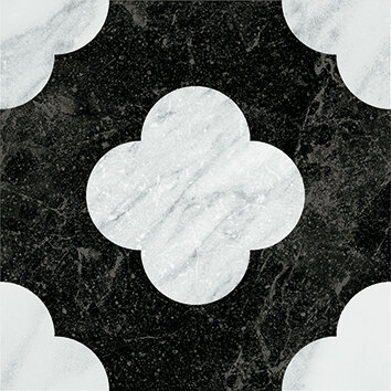 Керамогранит 41ZERO42 4101200 Dandy Pin Black White 18,6x18,6