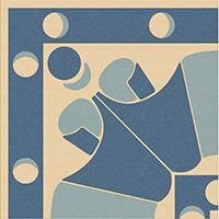 Декор Winckelmans 100E024F201 ENC 24F Ivory (D.Blue, L.Blue) 10x10