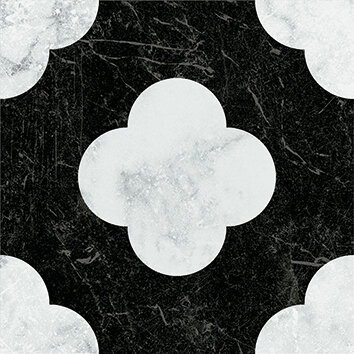 Керамогранит 41ZERO42 4101200 Dandy Pin Black White 18,6x18,6