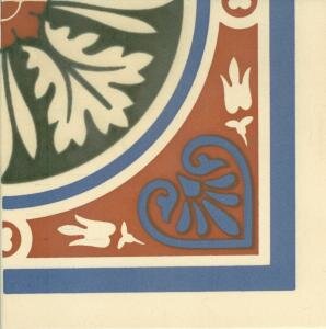 Декор Winckelmans 150E016D101 ENC 16 White (Dark Blue, Red, Black) 15x15