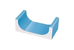 Декоративная вставка Serapool K251 1/2 часть водоотводного канала Light Blue 24x12