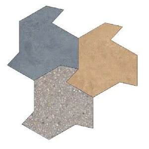 Декор Cerim 772836 Match Up Decoro Shapes Earl Grey-Cinnamon-Blueberry Comfort 48.28x49.99
