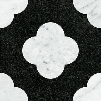 Керамогранит 41ZERO42 4101200 Dandy Pin Black White 18,6x18,6