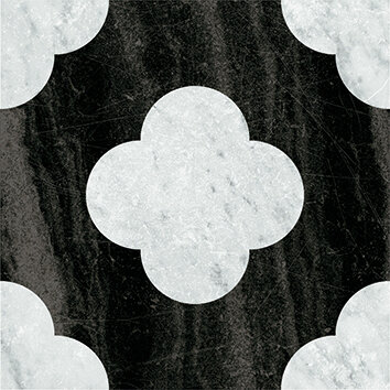 Керамогранит 41ZERO42 4101200 Dandy Pin Black White 18,6x18,6