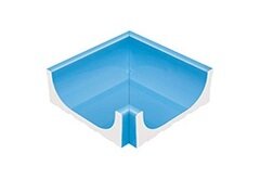 Декоративная вставка Serapool K231 Внутренний угол водоотводного канала Light Blue 24x24,5