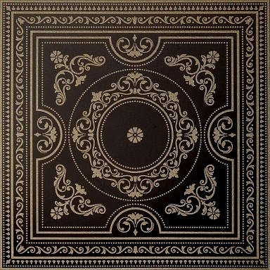 Декор Casalgrande Padana Architecture Rosone Brown+Gold Naturale 60x60