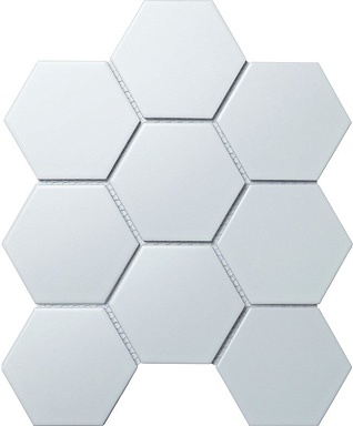 Мозаика StarMosaic Hexagon big White Matt (SBH1005) 25.6х29.5