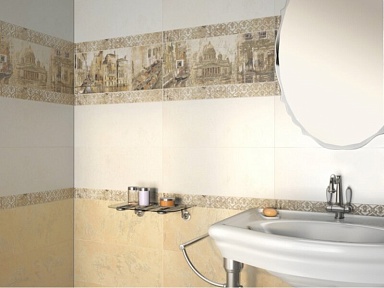Azori Sfumato Beige Floret бордюр 50,5*6,2