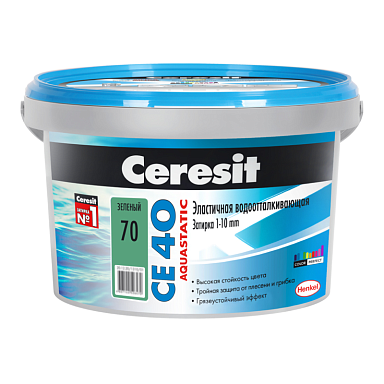 Смеси и затирки Ceresit CE 40 1297280 CE 40/2 Затирка эл вод против (зеленый) 2 кг