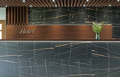 Ступень Kerranova K-1004/MR/st01 Marble Trend Nero Dorato 300x600x9