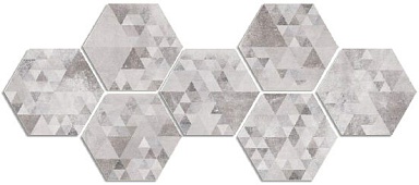 Декор VIVES Laverton Hexagono Benenden Sombra Mix 23x26.6