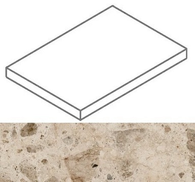Ступень Italon 620070002362 Continuum Stone Beige Scalino Angolare SX 33x160