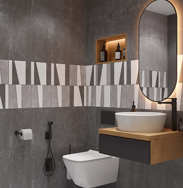 Плитка Axima Бордо серая 250x500