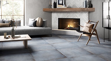 Керамогранит Rondine Group J89745 Manhattan Blu Rett. 80x80
