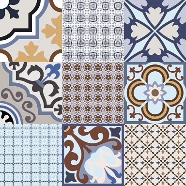 Декор El Molino Logos Azul Satin 58x58