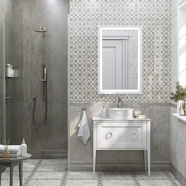 Бордюр Kerama Marazzi POD016 Карандаш Бисер платина 20х0,6