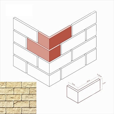Искусственный камень White Hills 405-25 Йоркшир Угол 12x26x12