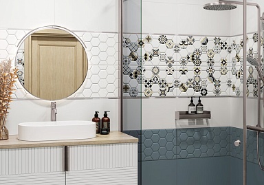 Плитка New Trend WT36EDW23 Edelweiss Hexagon Blue 300x600x9
