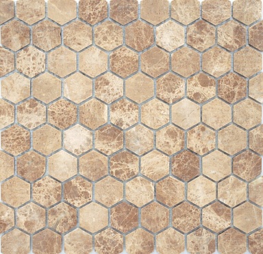 Мозаика Caramelle Mosaic Emperador light MAT hex 18x30x6 285x305x6