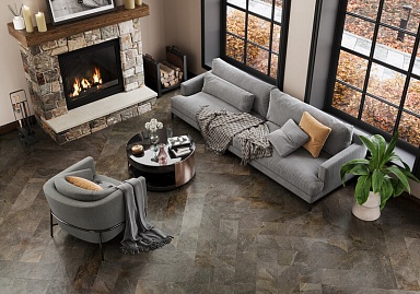 Керамогранит Delacora GP2090SNN25L Santorini Graphite лаппатированный 200x900