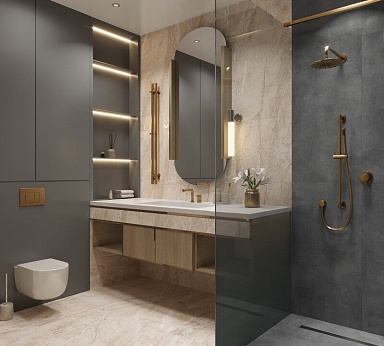 Керамогранит Arcadia Ceramica CR4015-A Intera Crema Carving 60x120