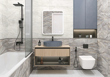 Плитка Delacora WT15NBR15R Nebraska Gray 246*740*9,8