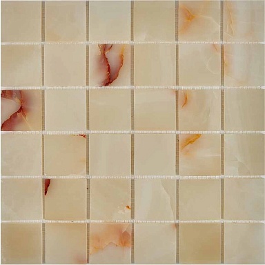 Мозаика Pixmosaic PIX207 Jade verde из оникса полированная 48x48 305х305х6